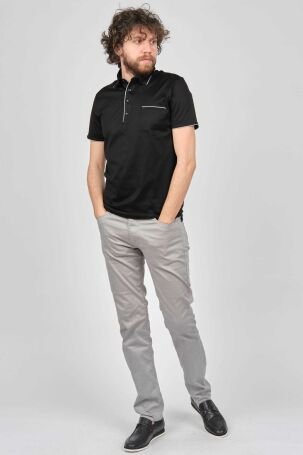 Arslanlı Erkek Cep Detaylı Polo Yaka T-Shirt 07601108 Siyah - 2