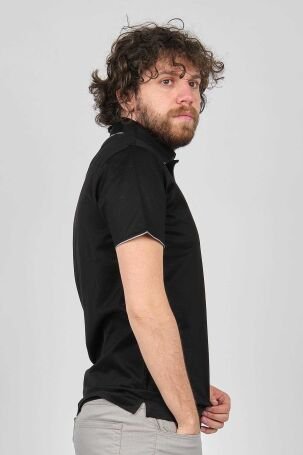 Arslanlı Erkek Cep Detaylı Polo Yaka T-Shirt 07601108 Siyah - 4