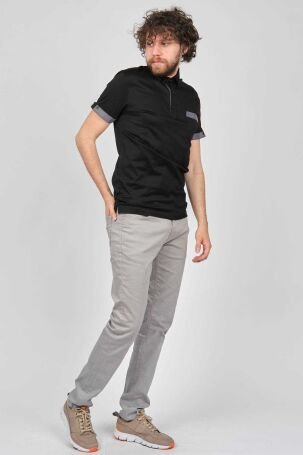 Arslanlı Erkek Cep Detaylı Polo Yaka T-Shirt 07601192 Siyah - 2