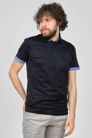 Arslanlı Erkek Cep Detaylı Polo Yaka T-Shirt 07601815 Lacivert - 6