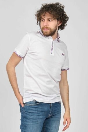 Arslanlı Erkek Şerit Detaylı Polo Yaka T-Shirt 07601199 Beyaz - 6