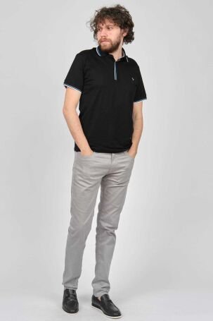 Arslanlı Erkek Şerit Detaylı Polo Yaka T-Shirt 07601199 Siyah - 2