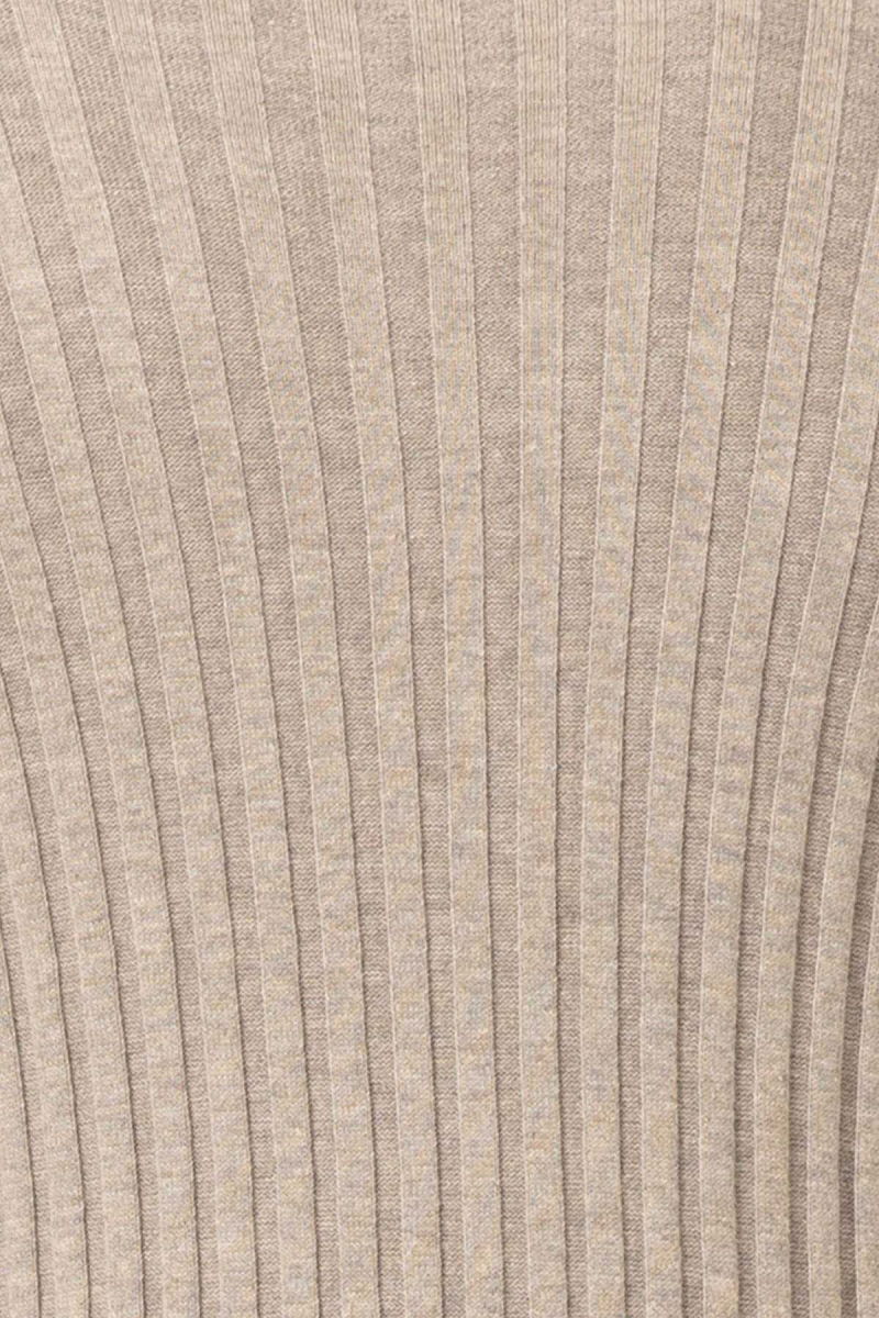 Ateş Triko Erkek Balıkçı Yaka Slim Fit Fitilli Triko Kazak 6091288 Gri - 6