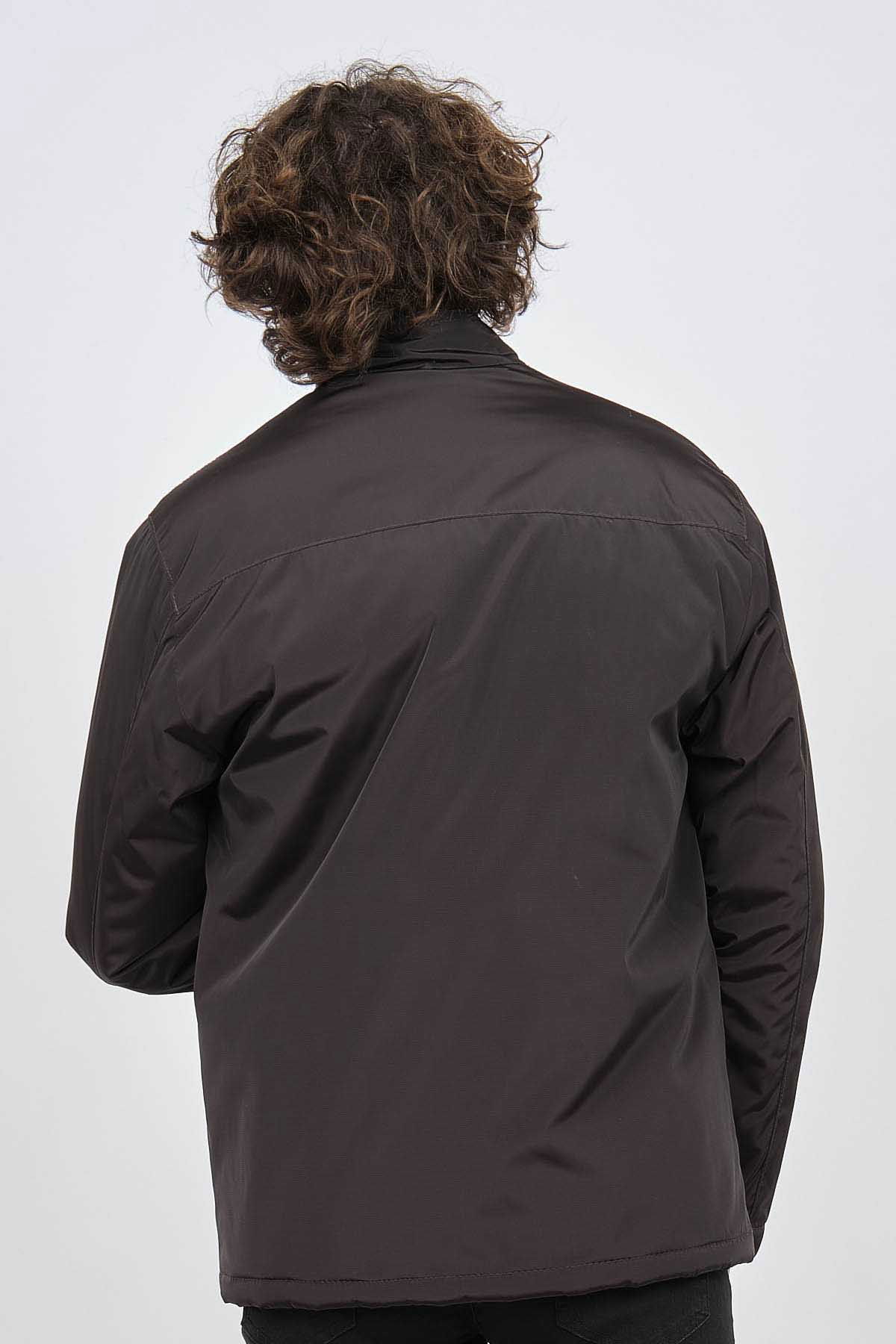 By Serco Erkek Deri Biyeli Kapak Cepli Mont 0620661 Kahverengi - 4