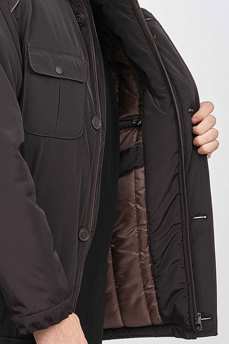 By Serco Erkek Deri Biyeli Kapak Cepli Mont 0620661 Kahverengi - 5