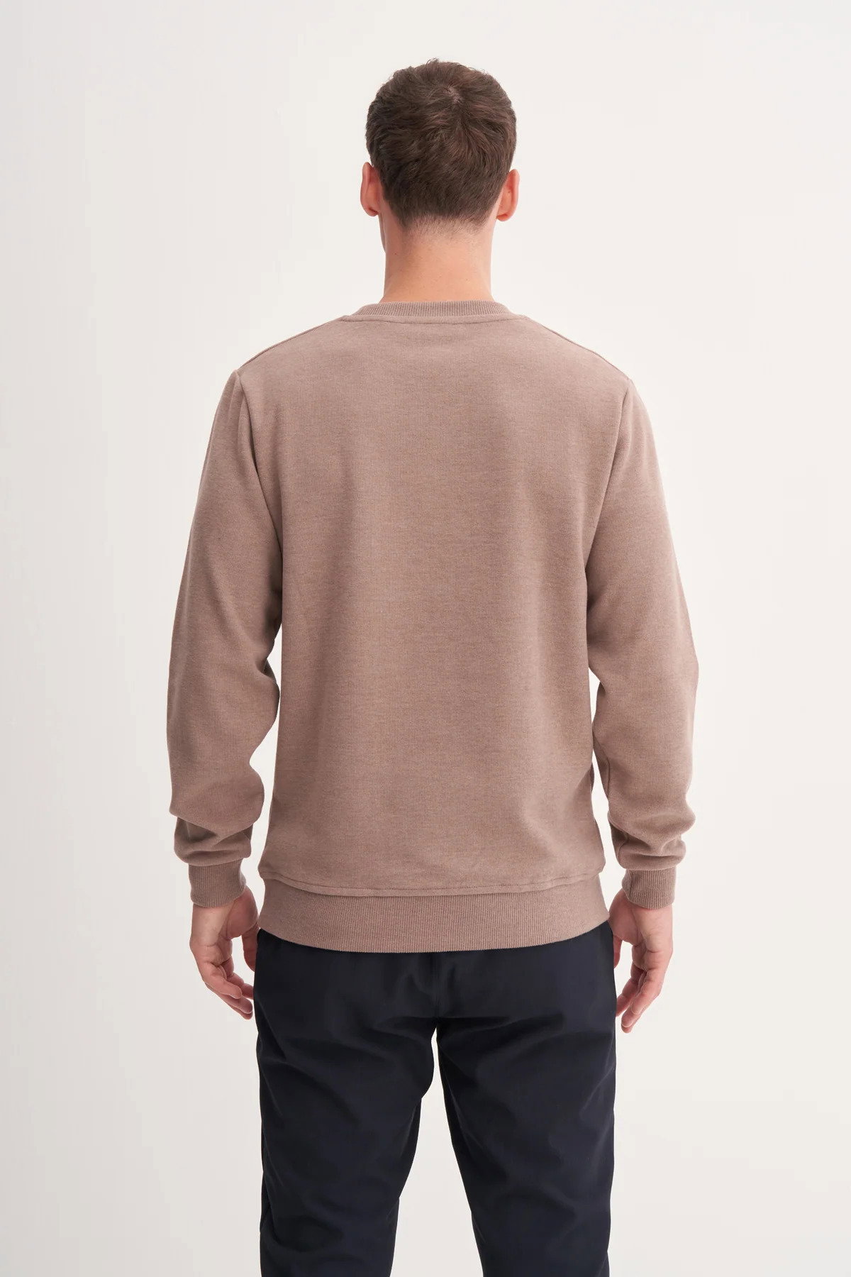 Cazador Erkek Bisiklet Yaka Selanik Örgü Slim Fit Sweatshirt Camel - 3