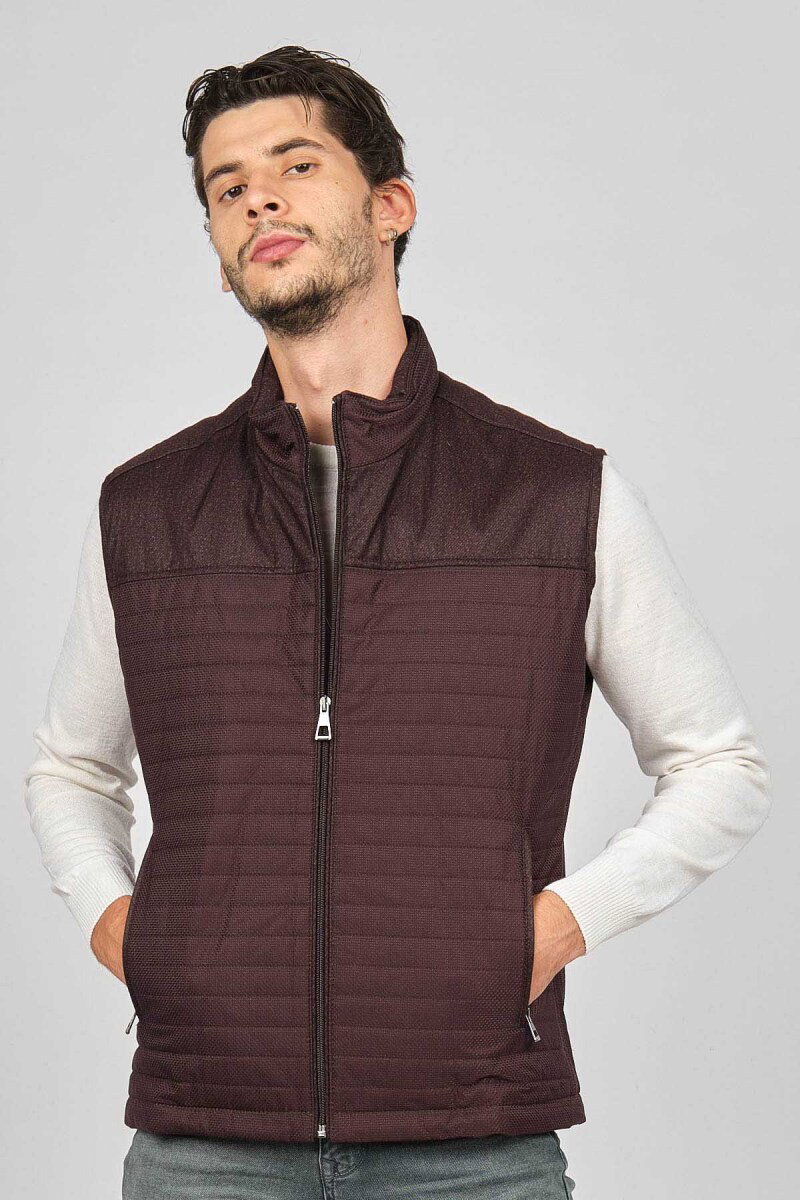 Daynax Erkek İçi Kürklü Cep Detaylı Yelek 492908 Bordo - Daynax