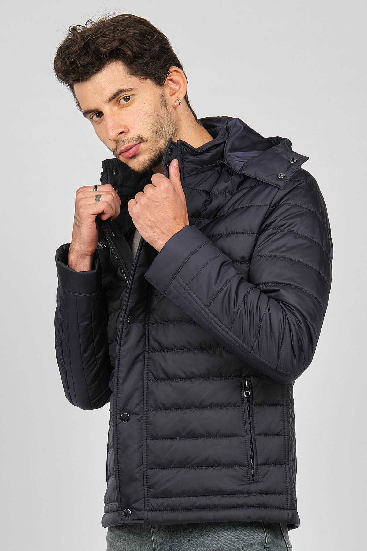 Daynax Erkek Kapüşonlu Mont 4927100 Lacivert - 1