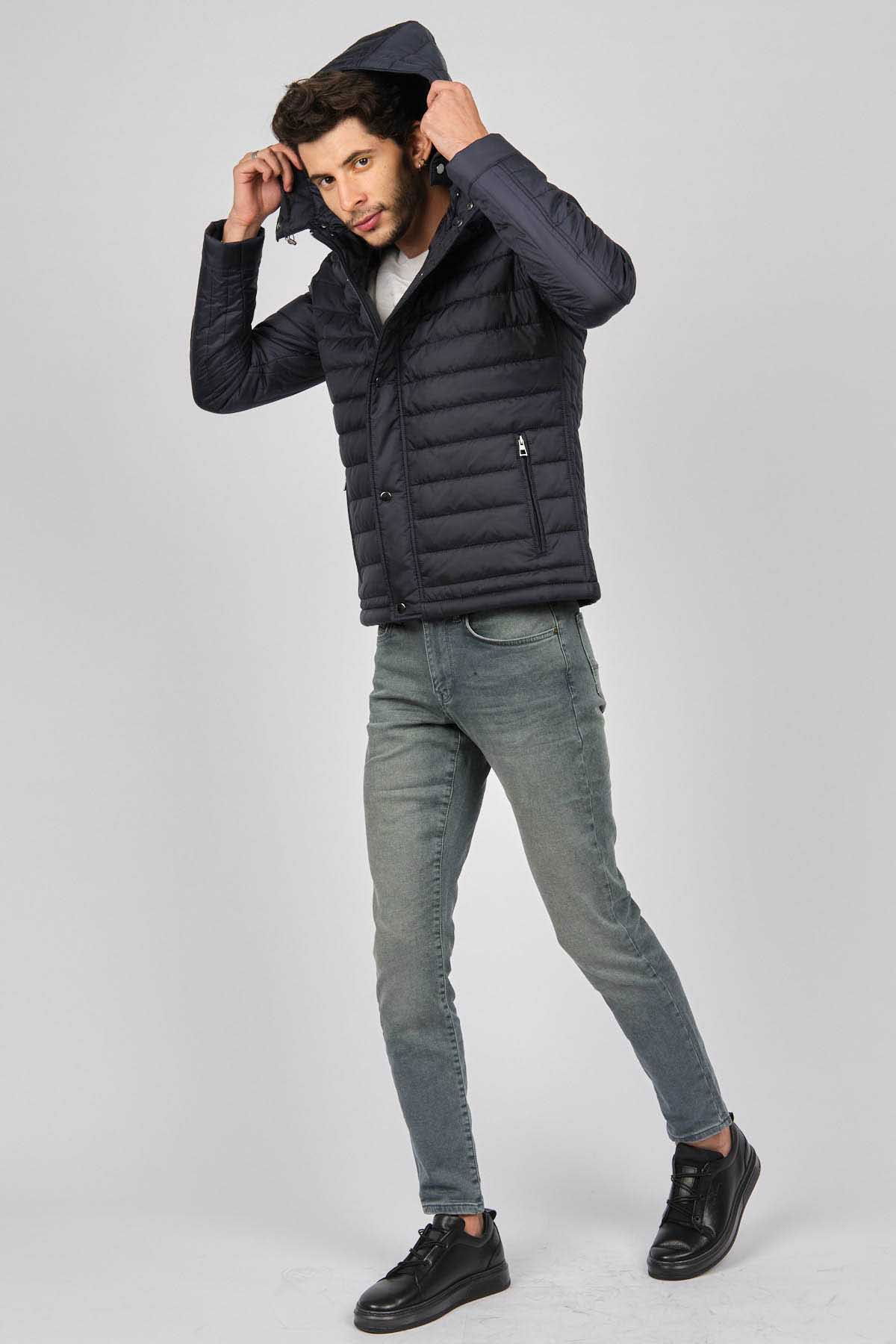 Daynax Erkek Kapüşonlu Mont 4927100 Lacivert - 2