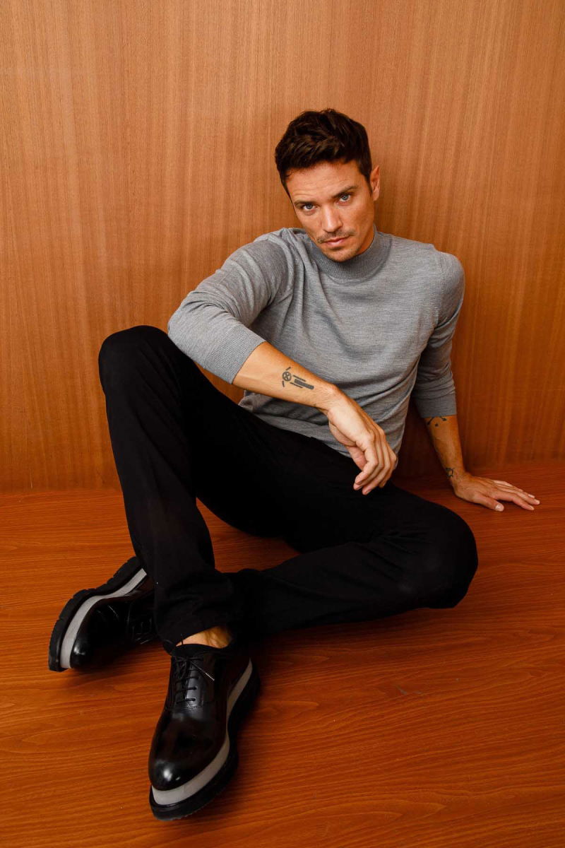 Desen Triko Erkek Basic Yarım Balıkçı İnce Triko Kazak 02421604 Füme - 6