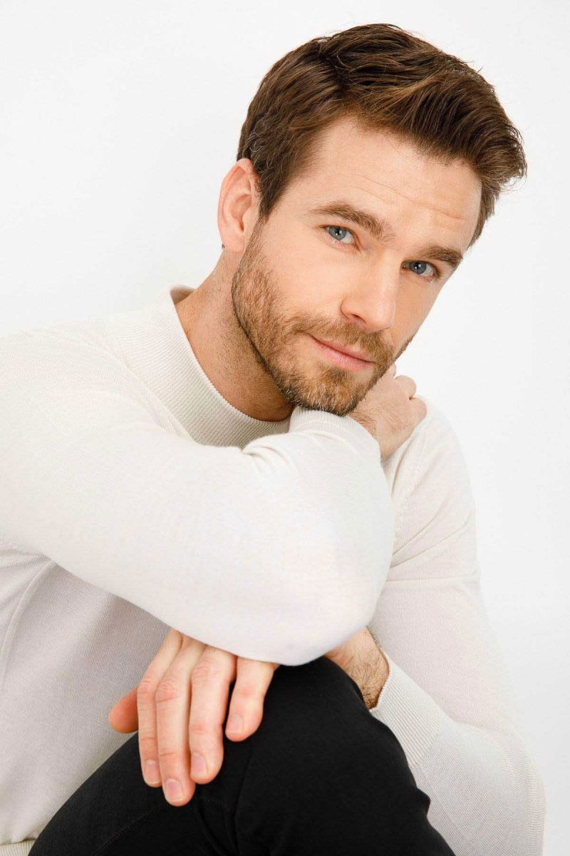 Desen Triko Erkek Basic Yarım Balıkçı İnce Triko Kazak 02421604 Kemik - 4