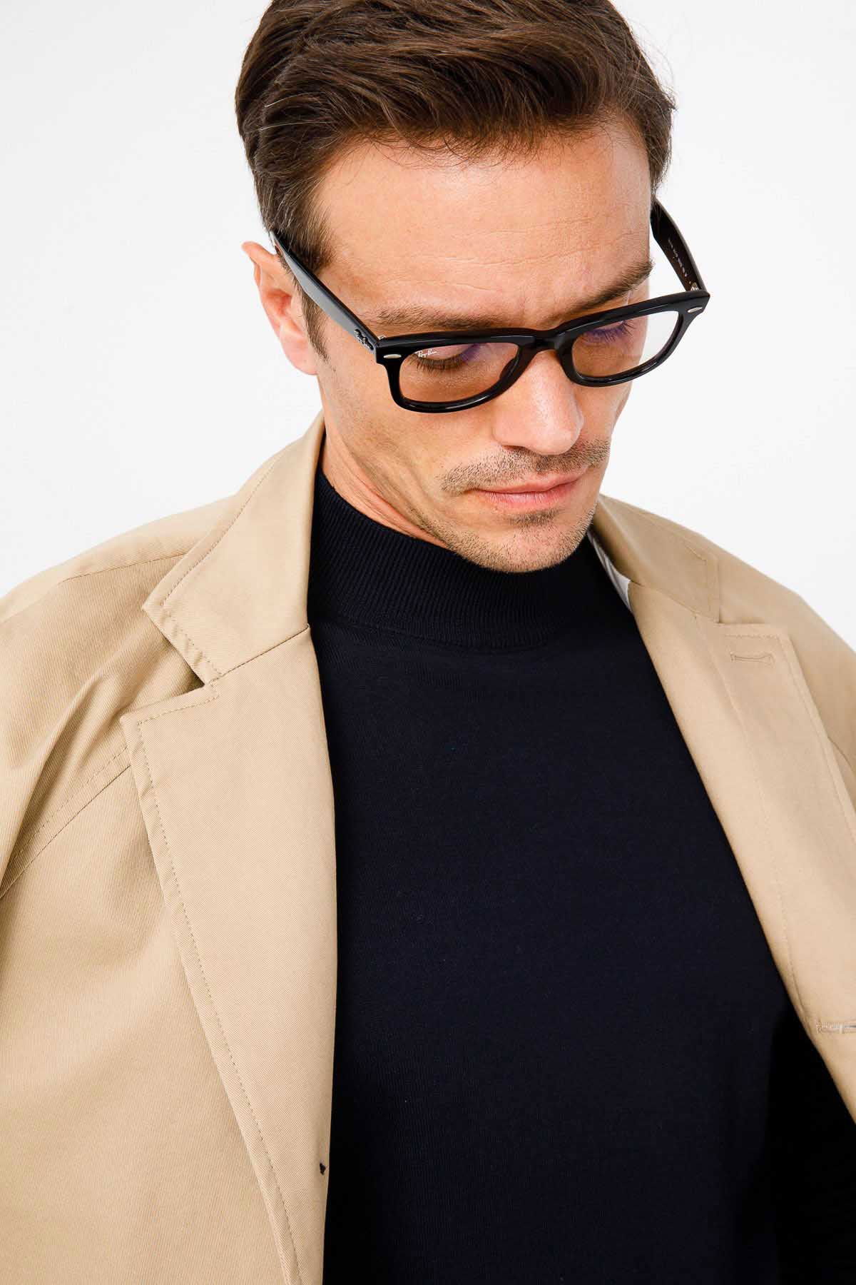 Desen Triko Erkek Basic Yarım Balıkçı İnce Triko Kazak 02421604 Koyu Lacivert - 9