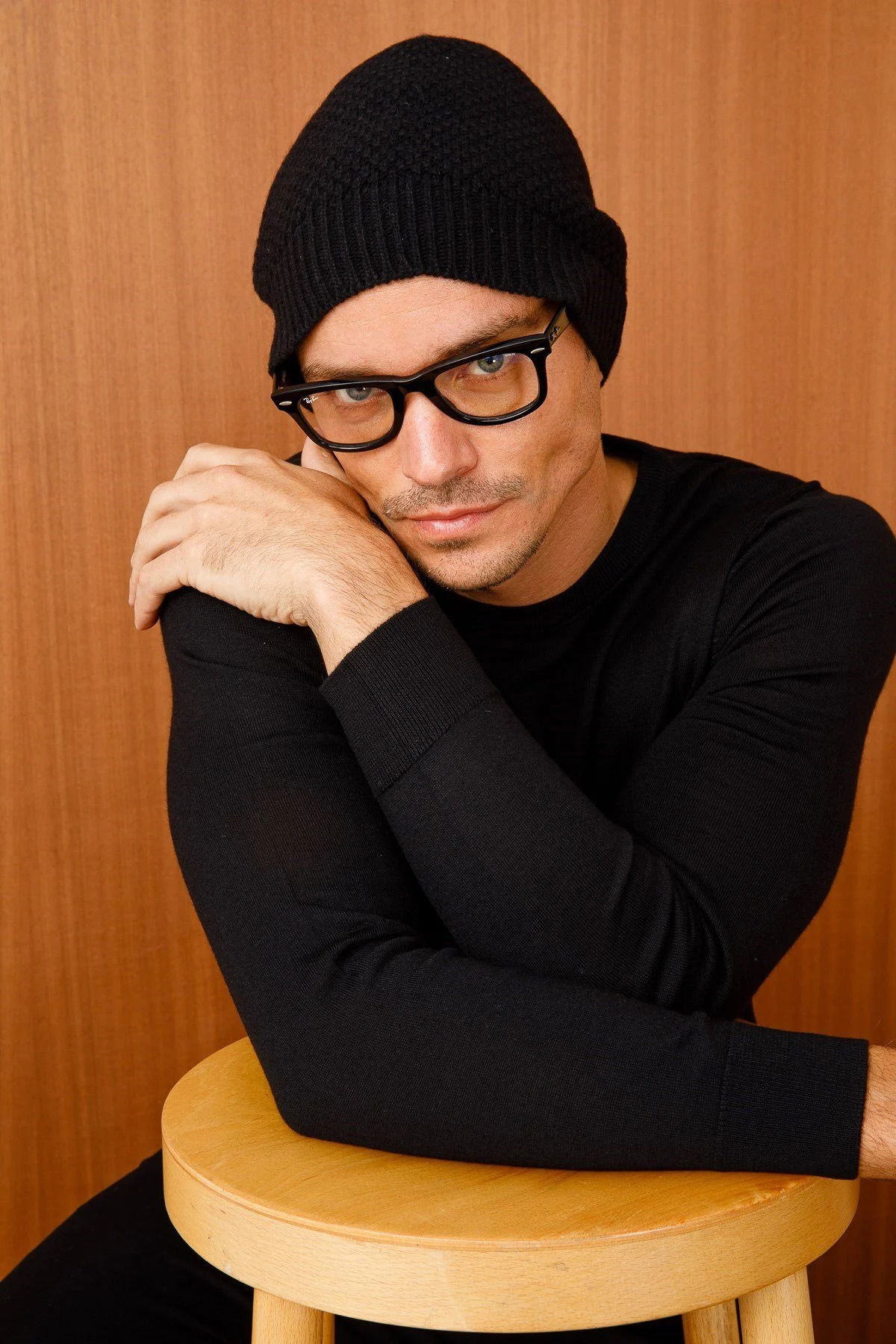 Desen Triko Unısex Yün Bere 22542 Siyah - 1