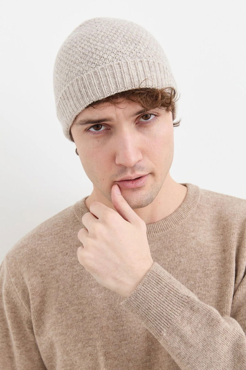 Desen Triko Unısex Yün Bere 22542 V.Bej - Desen Triko