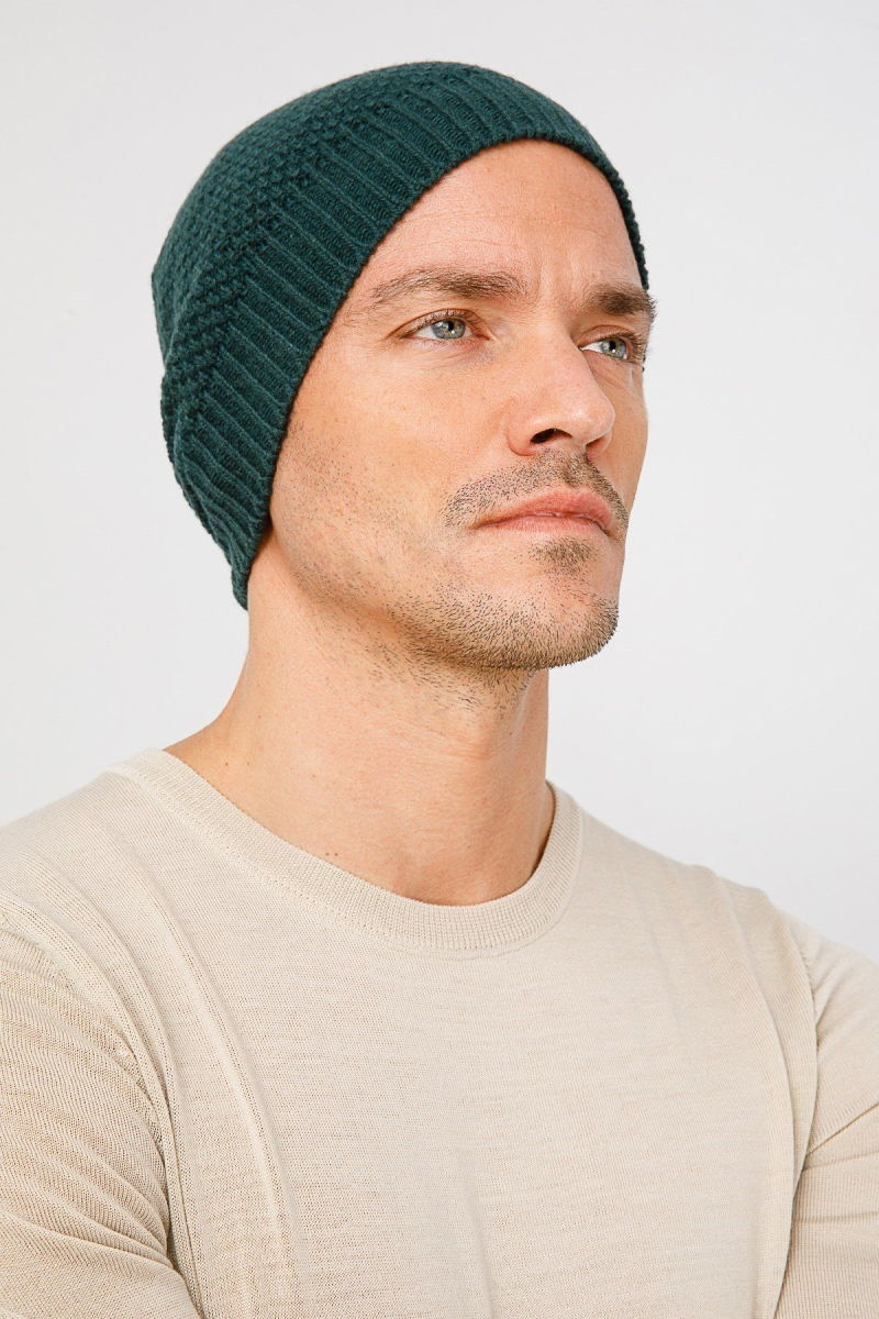 Desen Triko Unısex Yün Bere 22542 Yeşil - Desen Triko