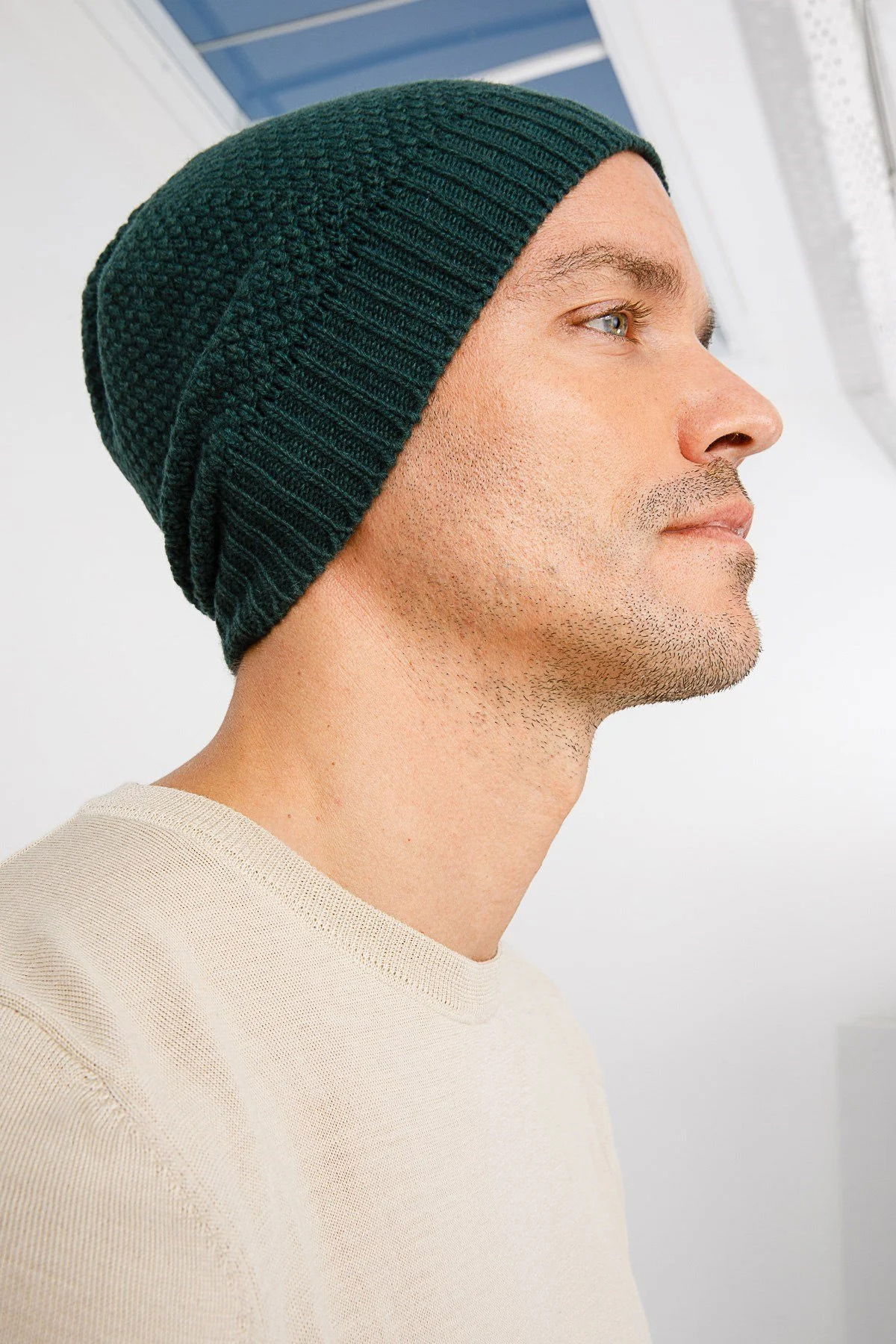 Desen Triko Unısex Yün Bere 22542 Yeşil - 2