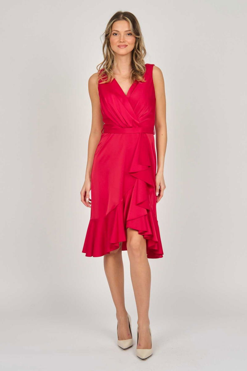 Doridorca Kadın Kısa Abiye Elbise 5923066 Kırmızı - Doridorca