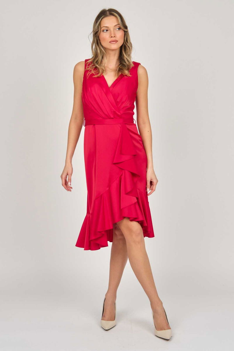 Doridorca Kadın Kısa Abiye Elbise 5923066 Kırmızı - 3