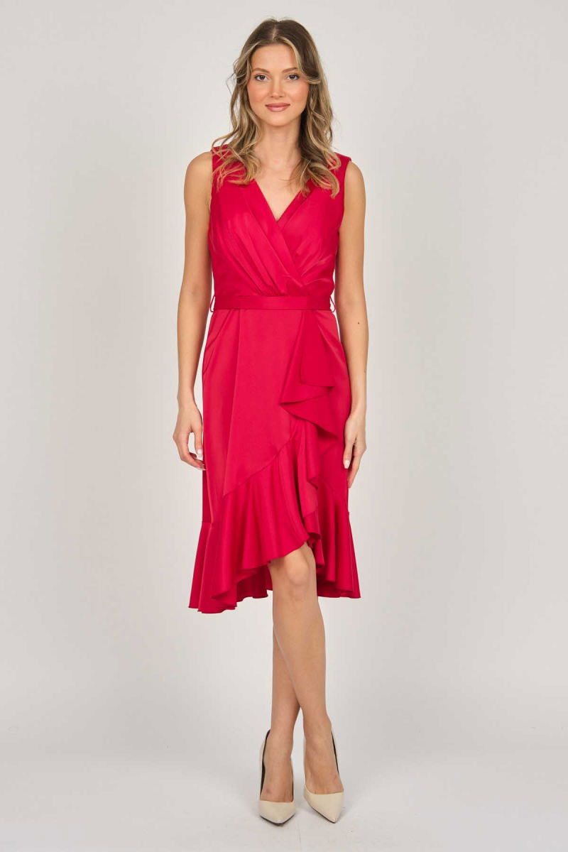 Doridorca Kadın Kısa Abiye Elbise 5923066 Kırmızı - 7