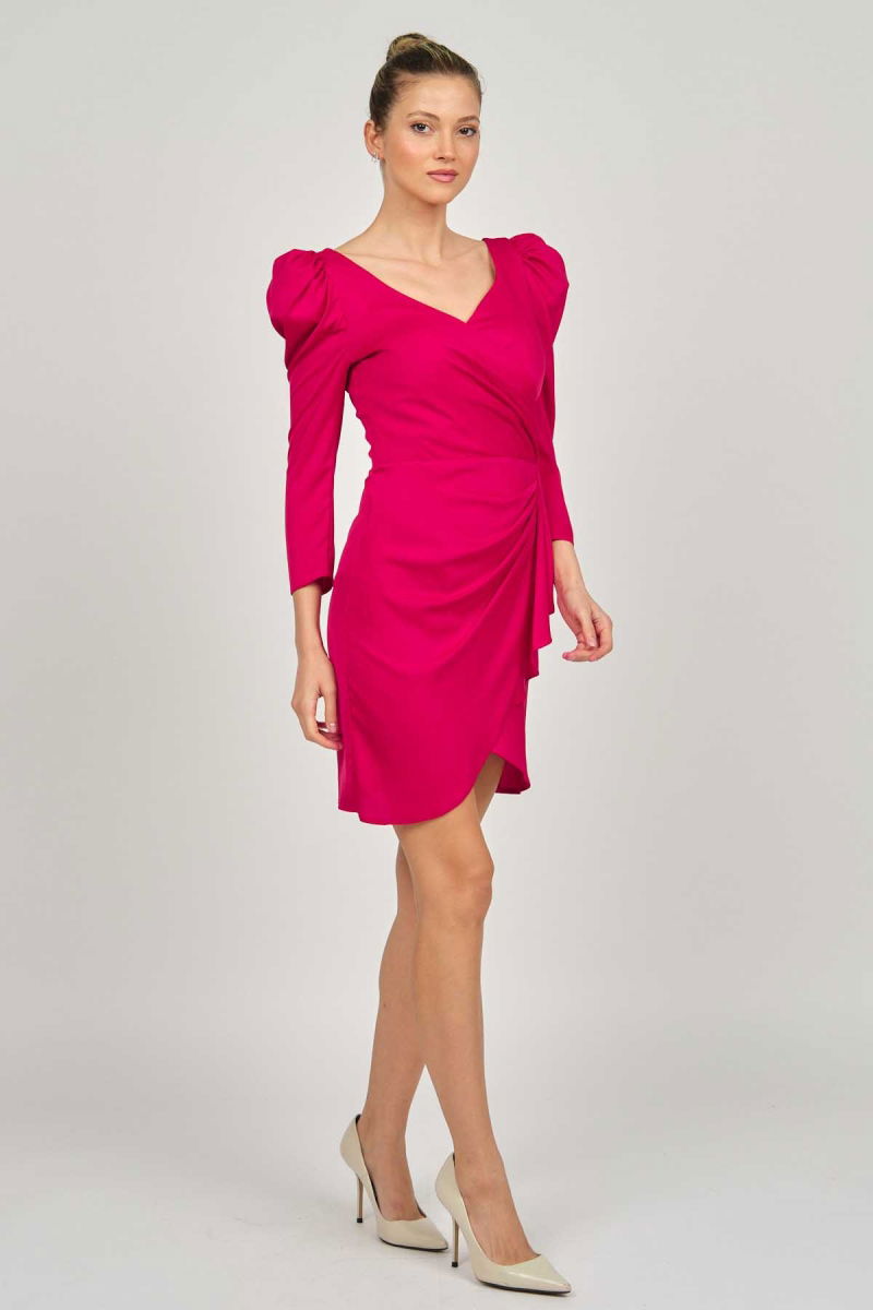 Doridorca Kadın Kısa Abiye Elbise 5924021 Kırmızı - 4