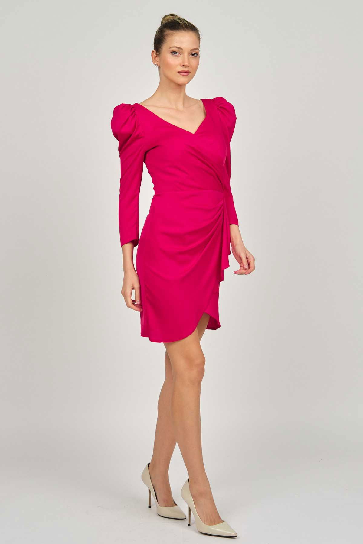 Doridorca Kadın Kısa Abiye Elbise 5924021 Kırmızı - 4