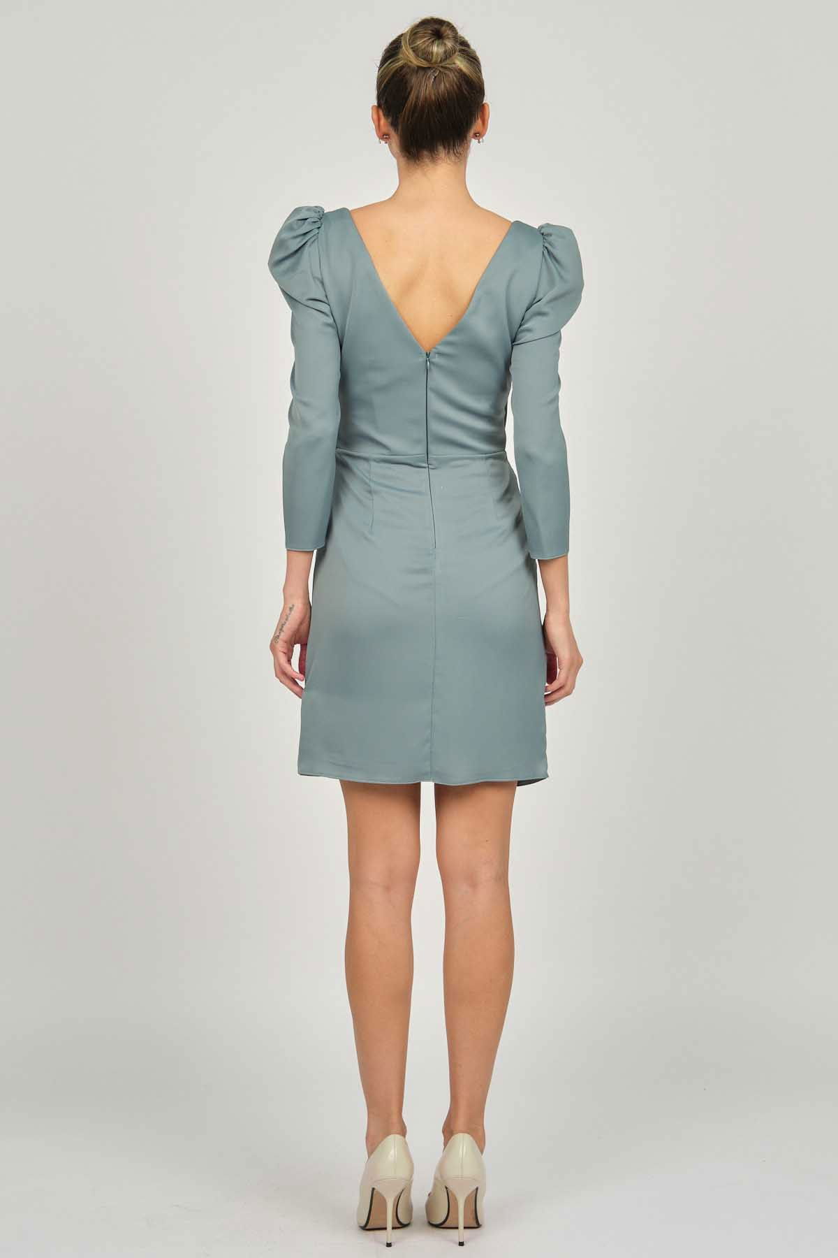 Doridorca Kadın Kısa Abiye Elbise 5924021 Limon Küfü - 5