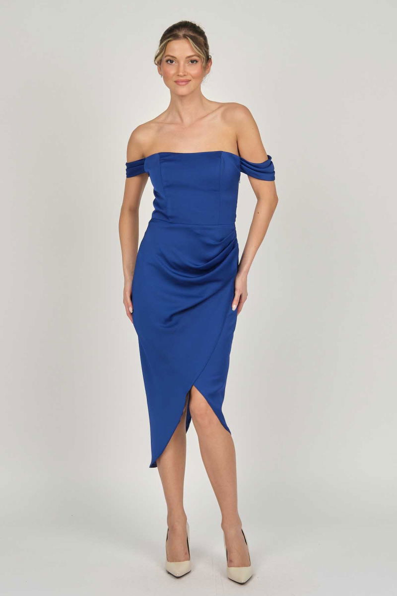 Doridorca Kadın Straplez Abiye Elbise 5924014 Saks - 6