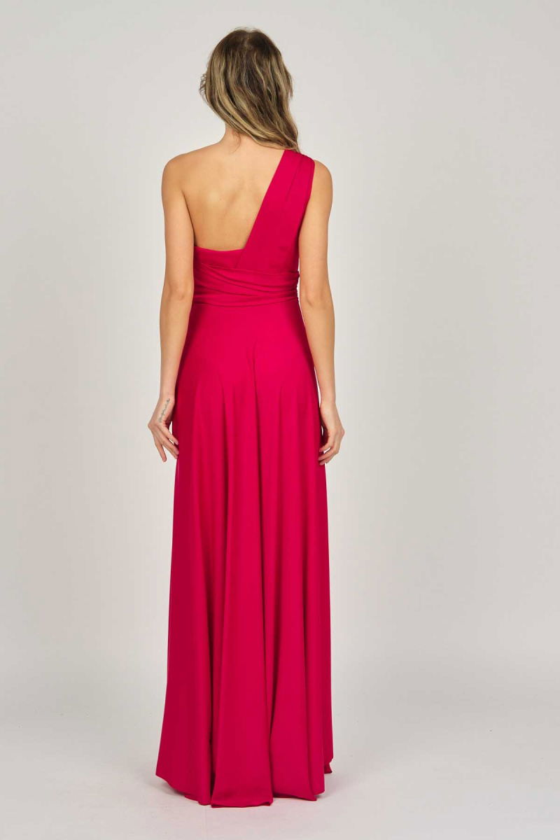 Doridorca Kadın Tek Omuz Abiye Elbise 5924041 Kırmızı - 5