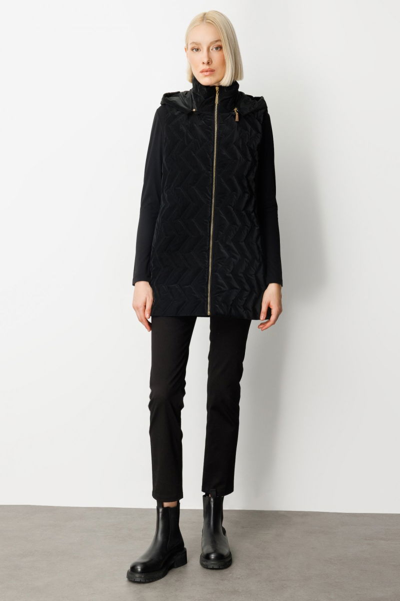 Ekol Kadın Aksesuar Detaylı Şişme Yelek 8583 Siyah - 3