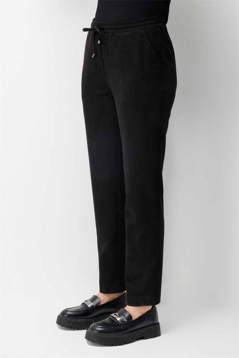 Ekol Kadın Beli Bağcıklı Dar Paça Pantolon Siyah - 3