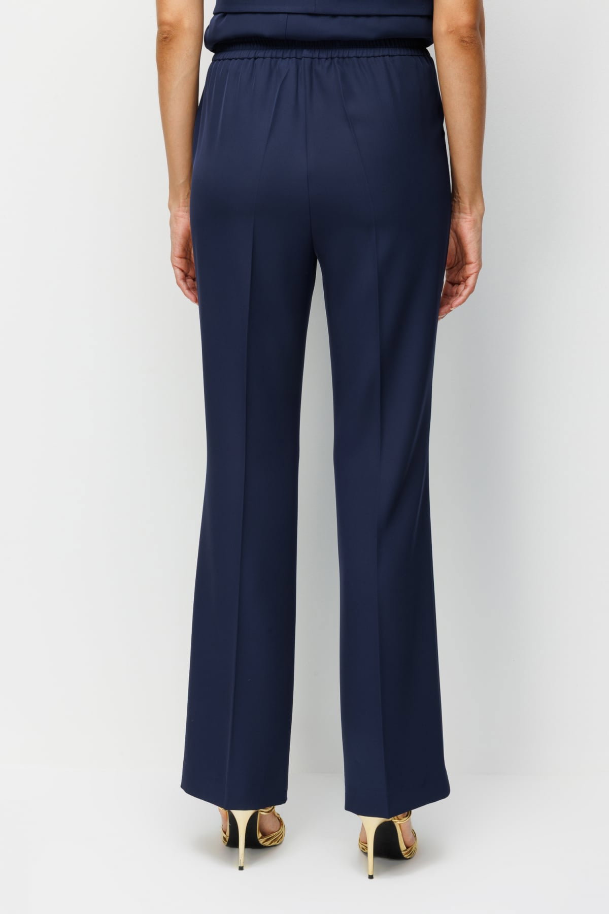 Ekol Kadın Beli Dikişli İspanyol Paça Pantolon 1120 Lacivert - 4
