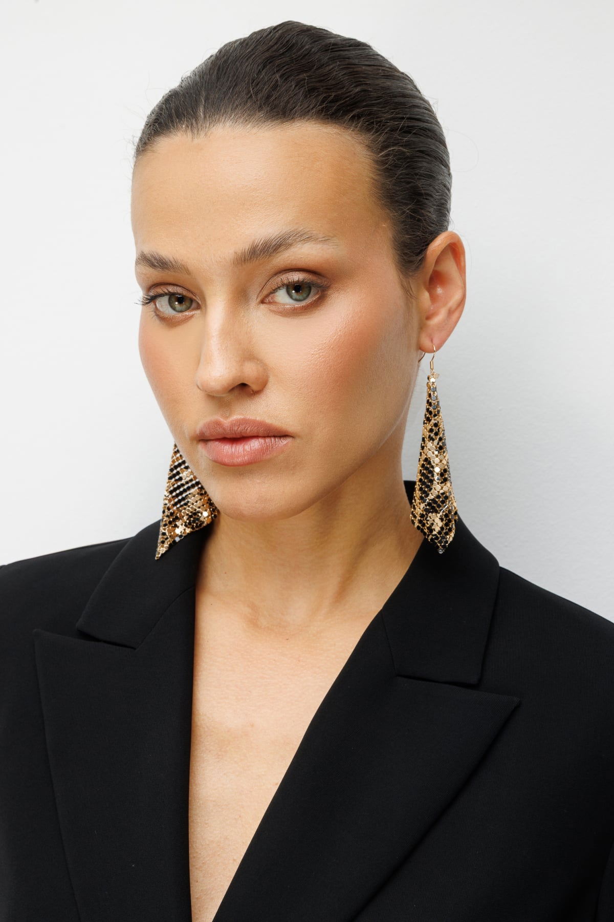 Ekol Kadın Beli Kuşaklı Metal Aksesuarlı Ceket 1142 Siyah - 4