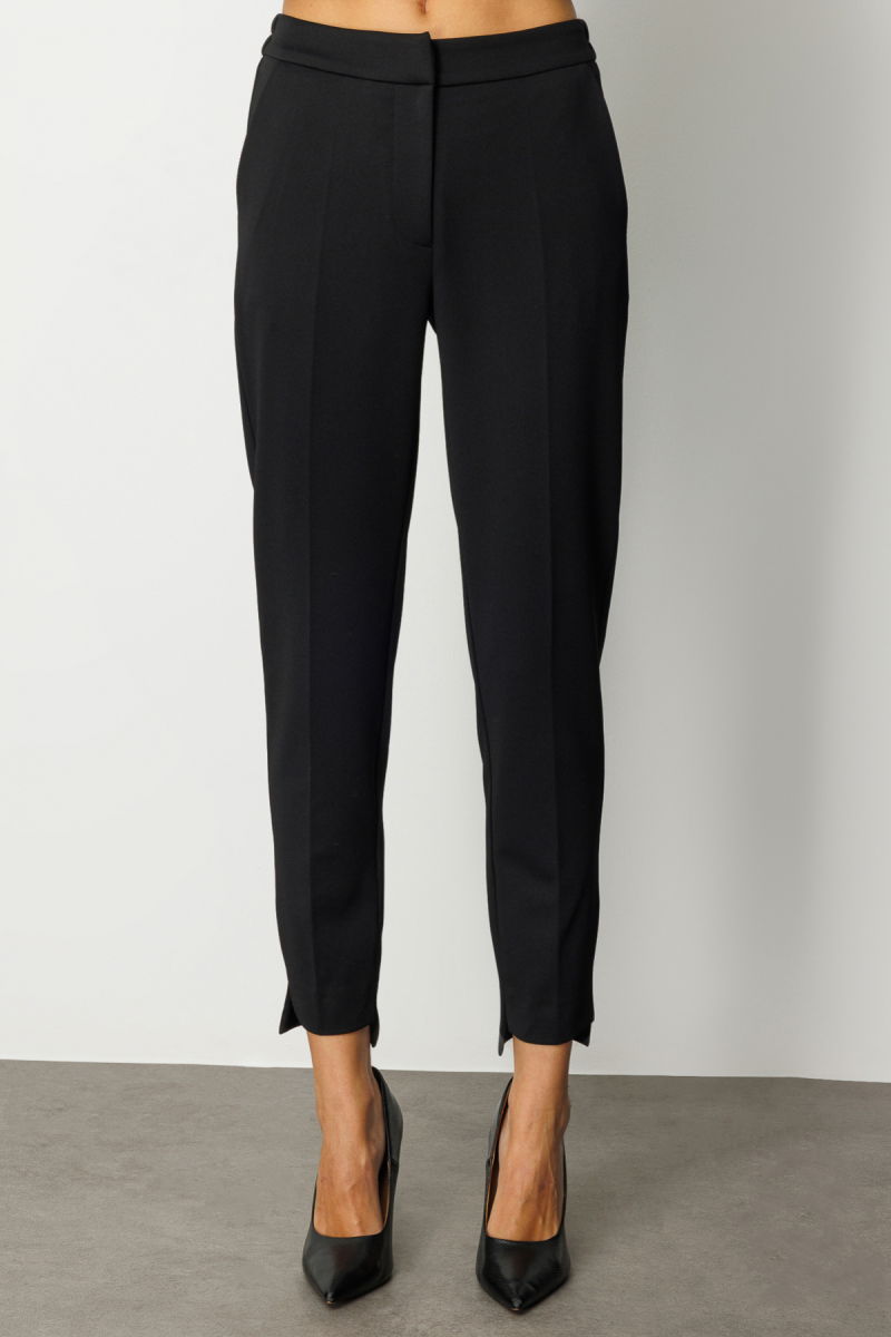 Ekol Kadın Beli Lastikli Dar Paça Pantolon 5031 Siyah - 3