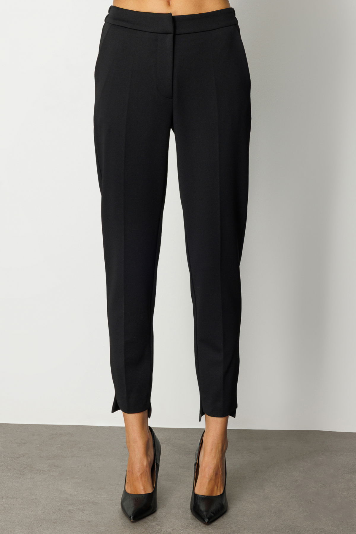 Ekol Kadın Beli Lastikli Dar Paça Pantolon 5031 Siyah - 3