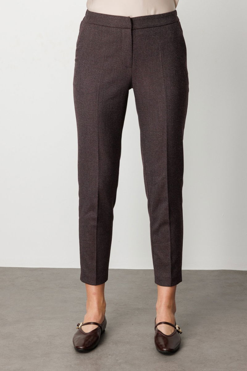 Ekol Kadın Beli Lastikli Dar Paça Pantolon 5175 Bordo - 3