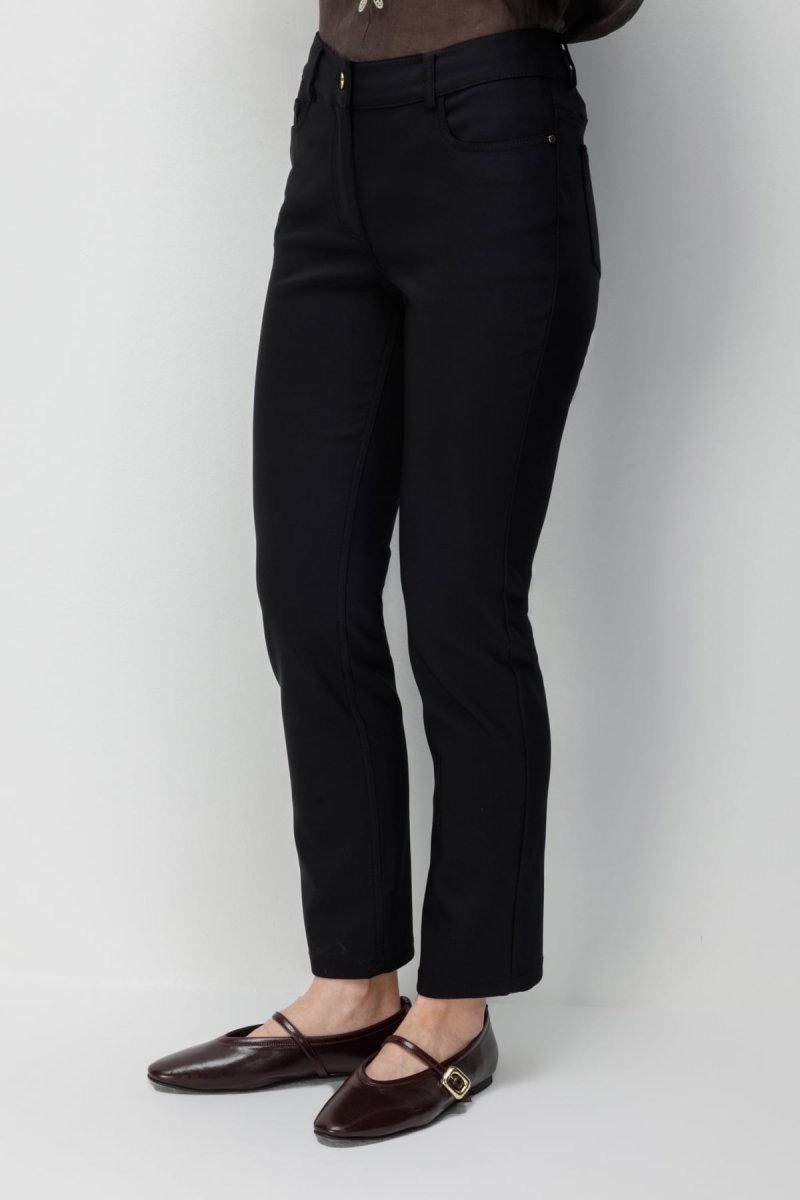 Ekol Kadın Beş Cep Dar Paça Pantolon 4032 Siyah - 3