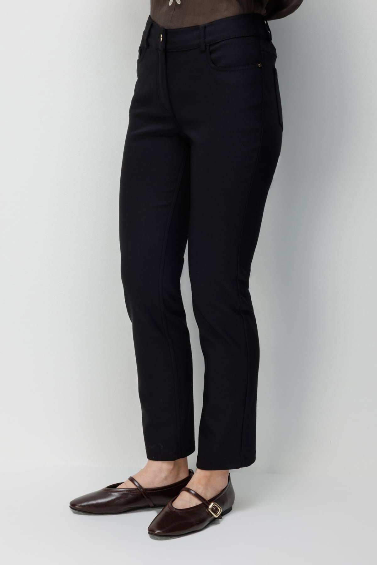 Ekol Kadın Beş Cep Dar Paça Pantolon 4032 Siyah - 3