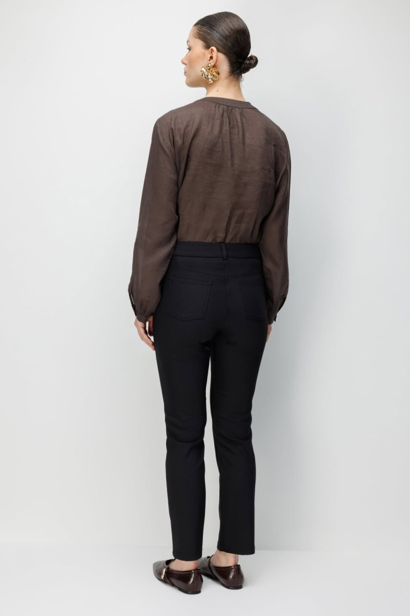 Ekol Kadın Beş Cep Dar Paça Pantolon 4032 Siyah - 4