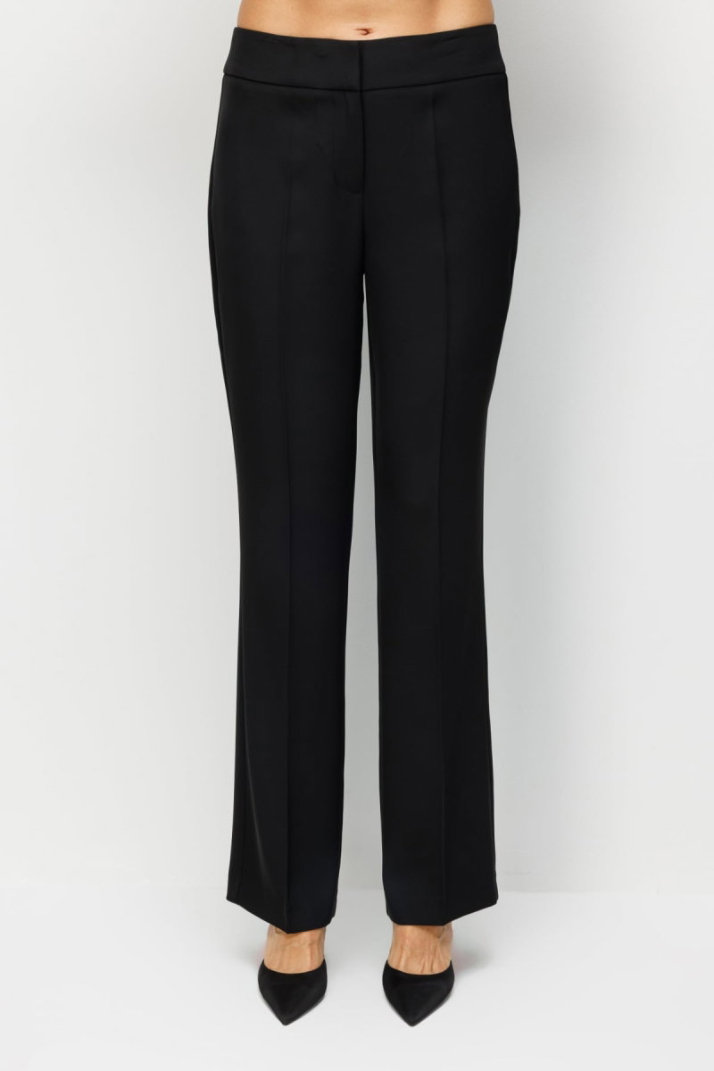 Ekol Kadın Bol Paça Krep Kumaş Pantolon 1136 Siyah - 3
