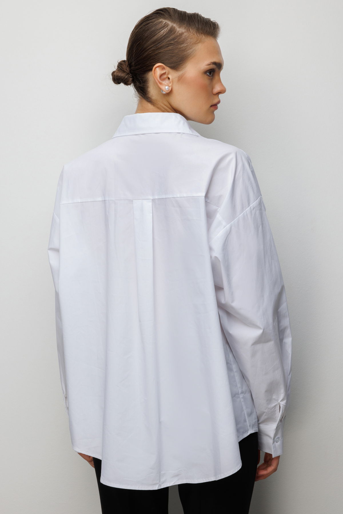 Ekol Kadın Boncuk İşlemeli Pamuk Gömlek 2814 Ekru - 4