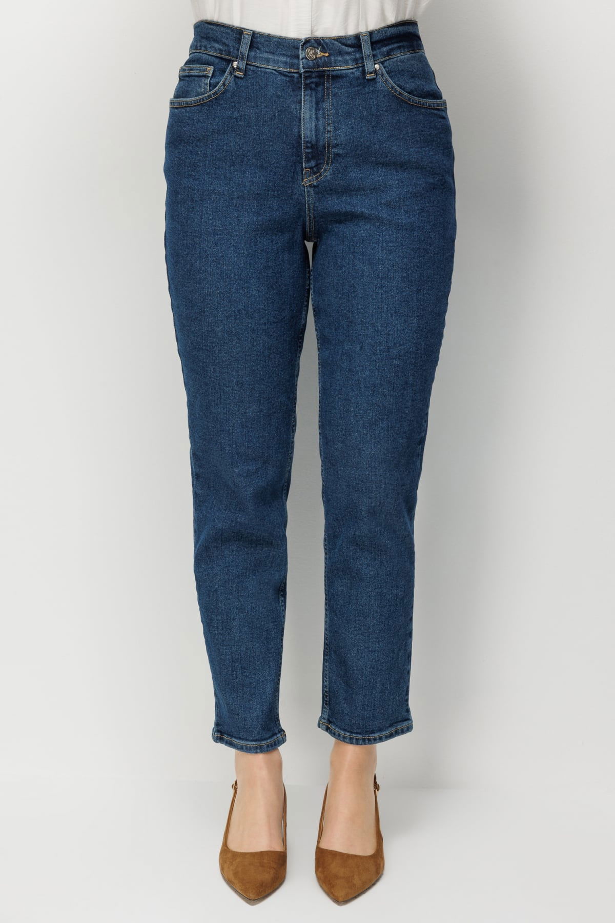 Ekol Kadın Büyük Beden Beş Cep Dar Paça Kot Pantolon 4148 Indigo - 3