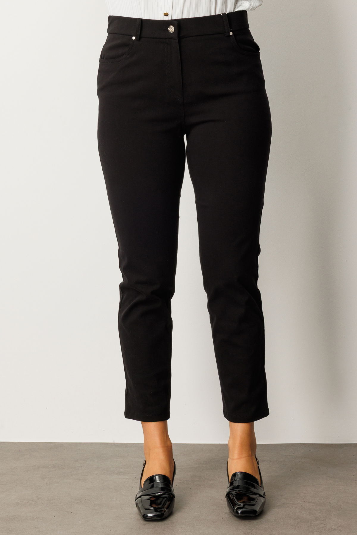 Ekol Kadın Büyük Beden Dar Paça Pantolon 1063 Siyah - 3