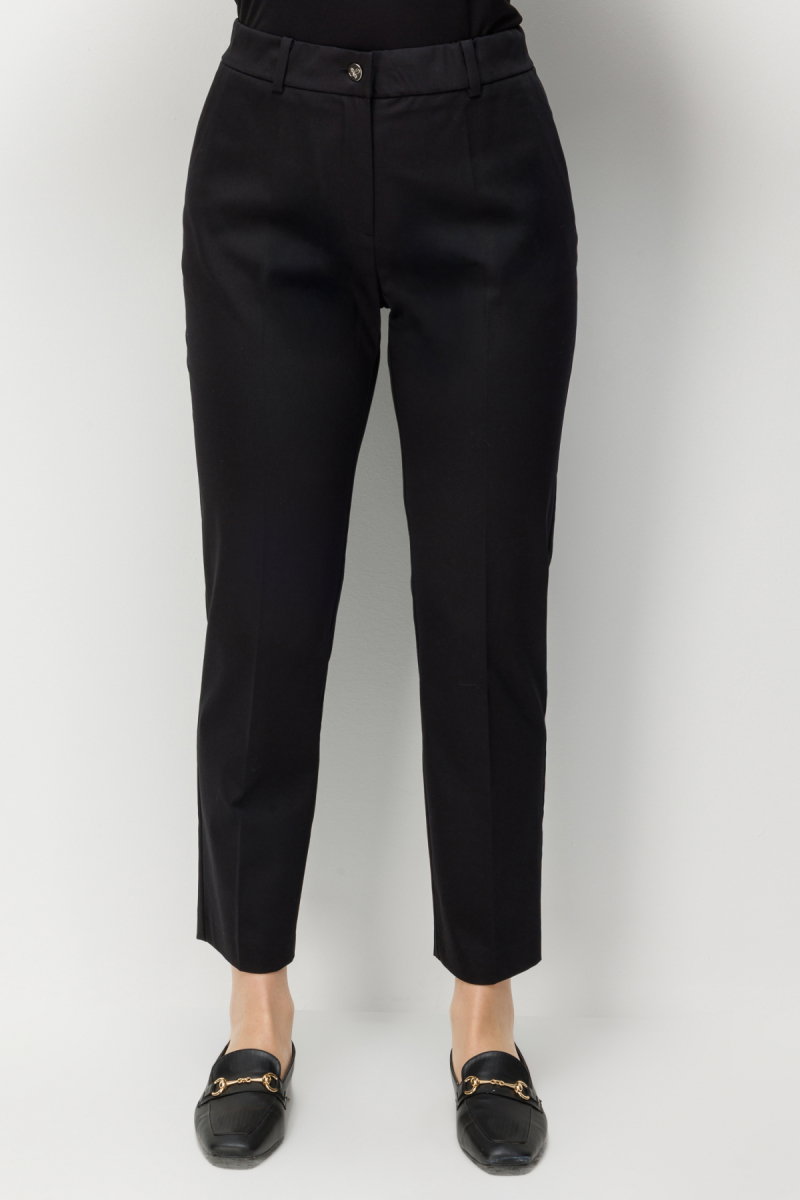 Ekol Kadın Büyük Beden Düşük Bel Dar Paça Pantolon 4020 Siyah - 3