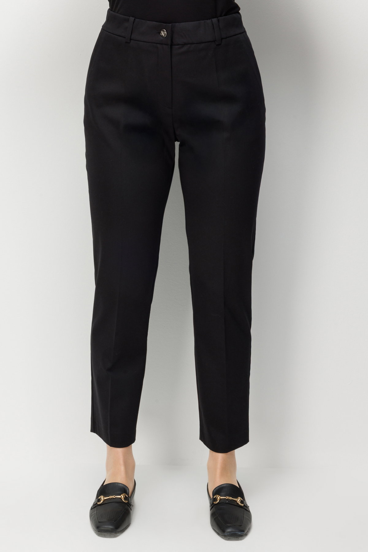 Ekol Kadın Büyük Beden Düşük Bel Dar Paça Pantolon 4020 Siyah - 3