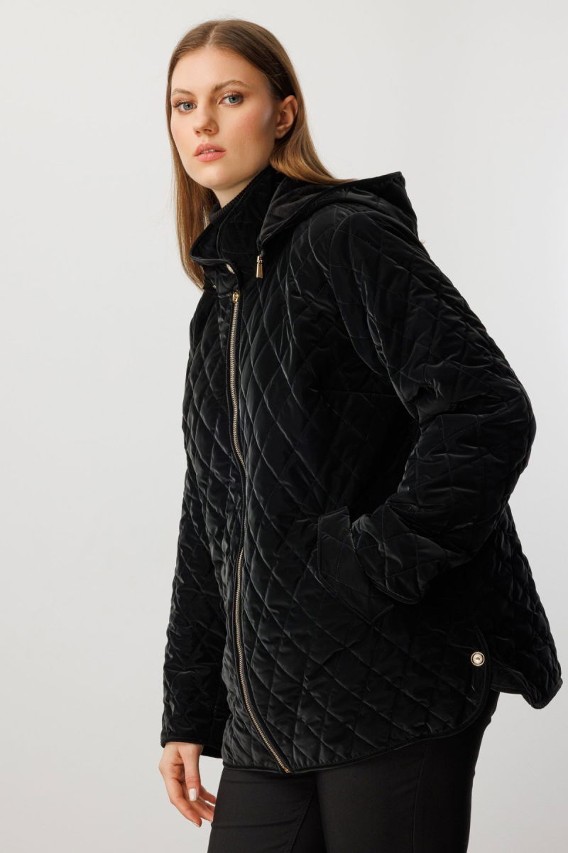 Ekol Kadın Büyük Beden Kapitone Şişme Mont 6805 Siyah - 2