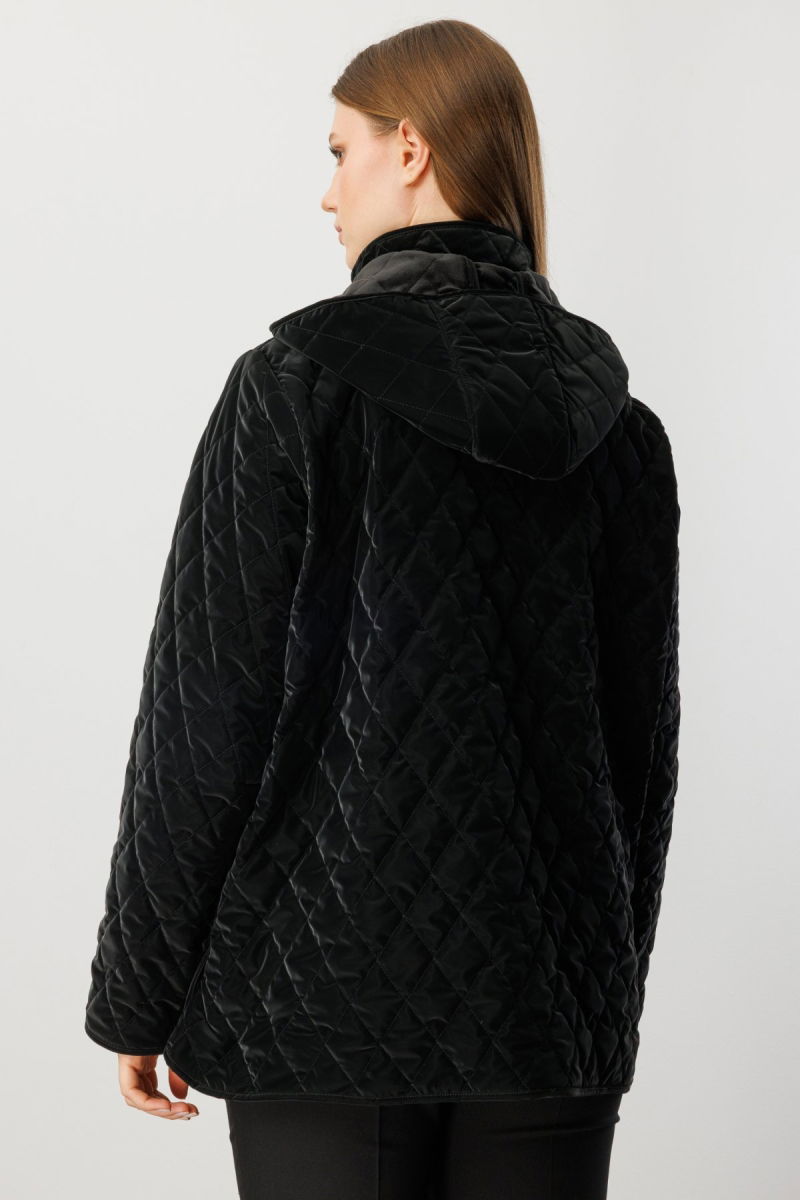 Ekol Kadın Büyük Beden Kapitone Şişme Mont 6805 Siyah - 4