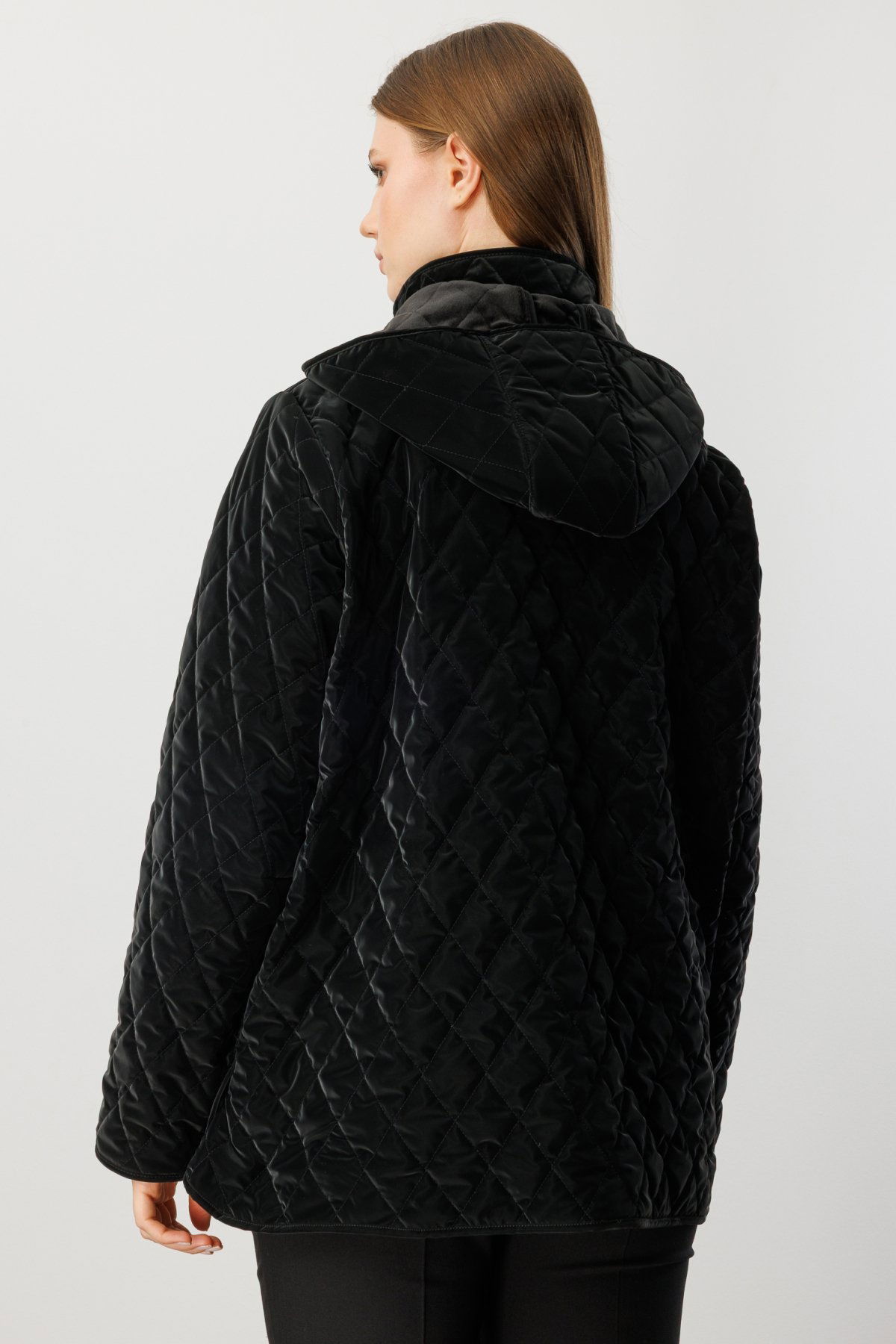 Ekol Kadın Büyük Beden Kapitone Şişme Mont 6805 Siyah - 4