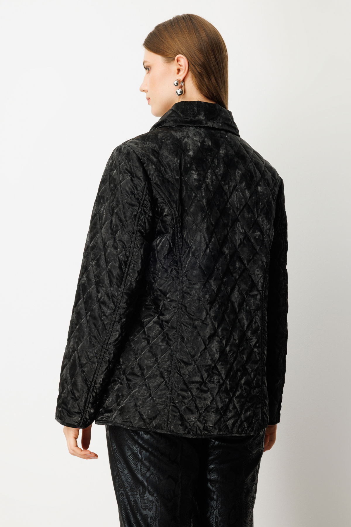 Ekol Kadın Büyük Beden Torba Cepli Kapitone Mont 6803 Siyah - 4