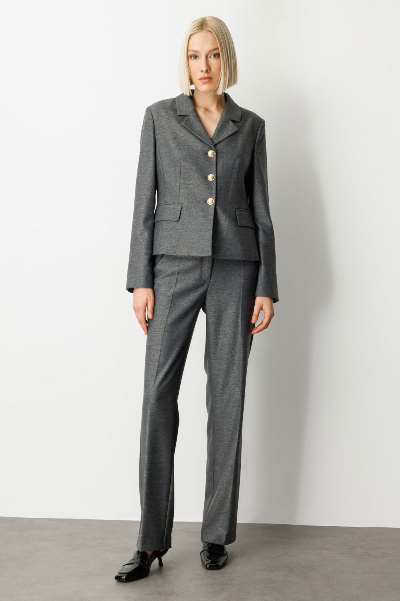 Ekol Kadın Cepsiz Boru Paça Pantolon 5051 Antrasit - Ekol