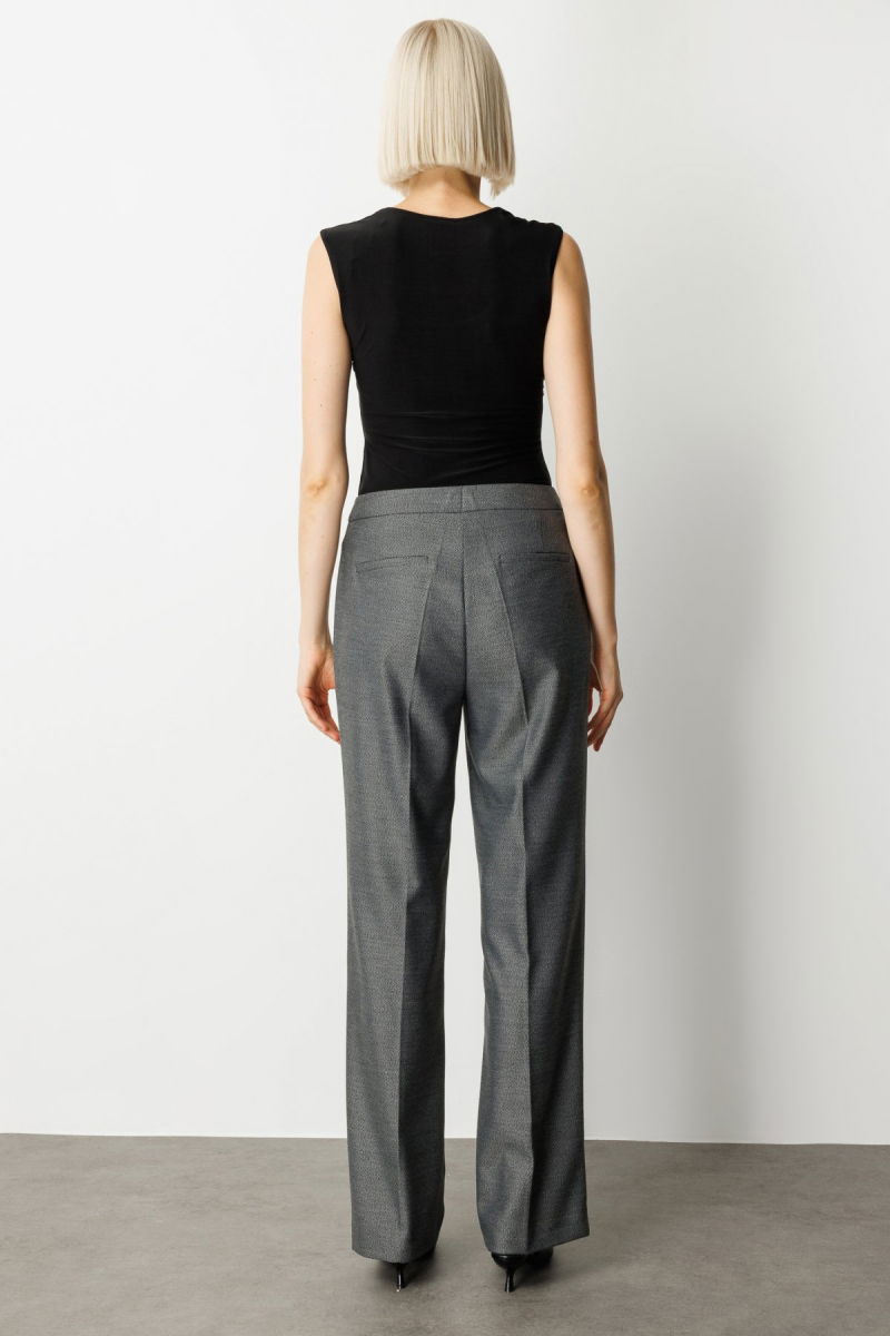 Ekol Kadın Cepsiz Boru Paça Pantolon 5051 Antrasit - 4